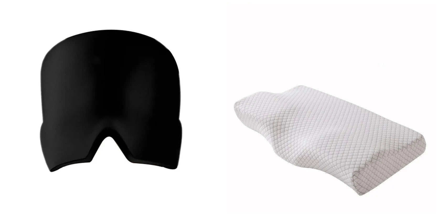 Elastic cloth gel eye mask for headache relief in black, pink or sky blue colours