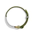 Hetian jade national tide bracelet with sterling silver carrying strap on adjustable electroplated cord