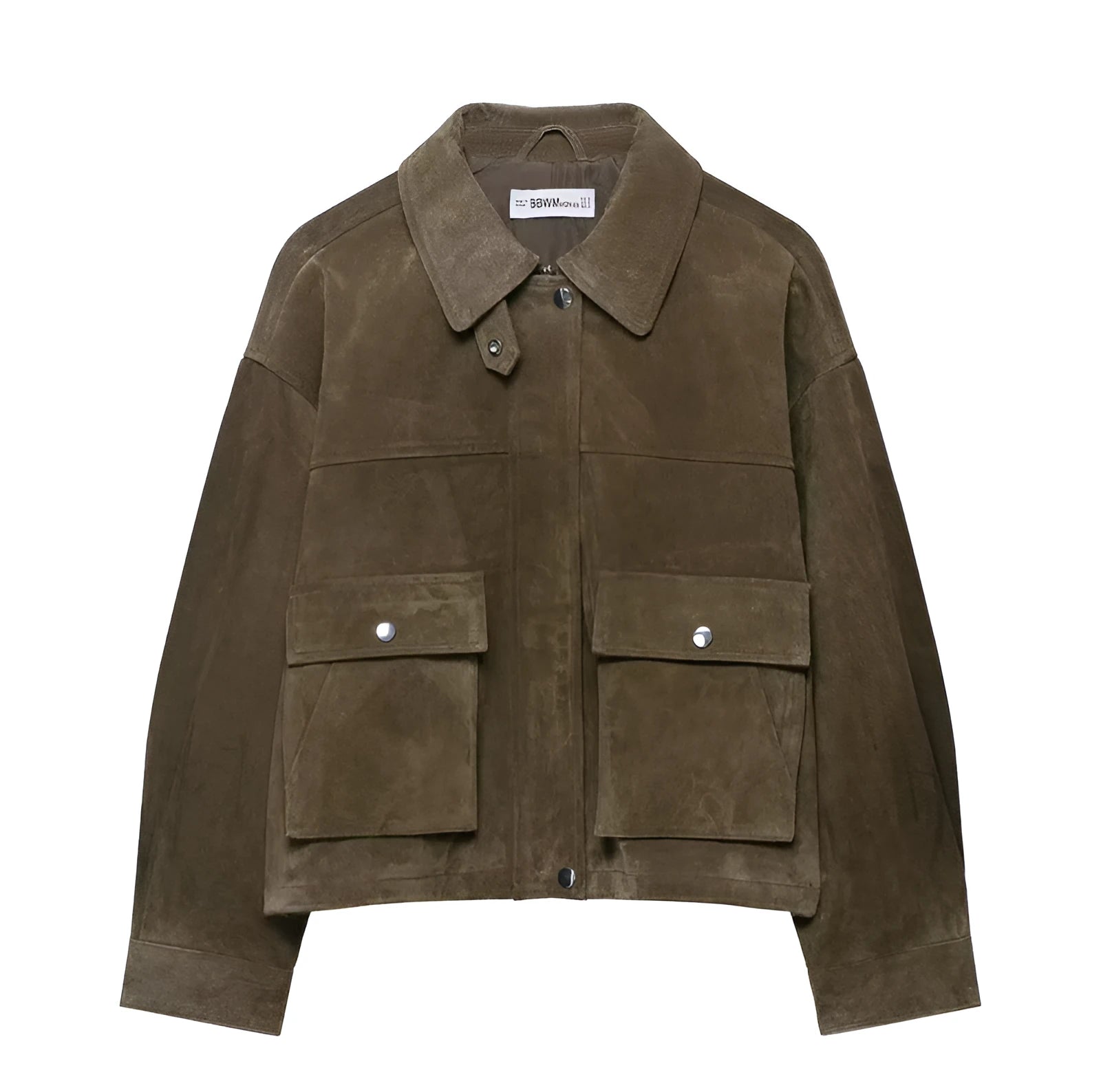 Women's casual PU jacket in Japanese Korean style with medium thickness regular fit