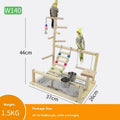 Sichuan Pepper Parrot Climbing Training Platform made from natural solid wood, 37x26x45cm, in a light wood colour finish.