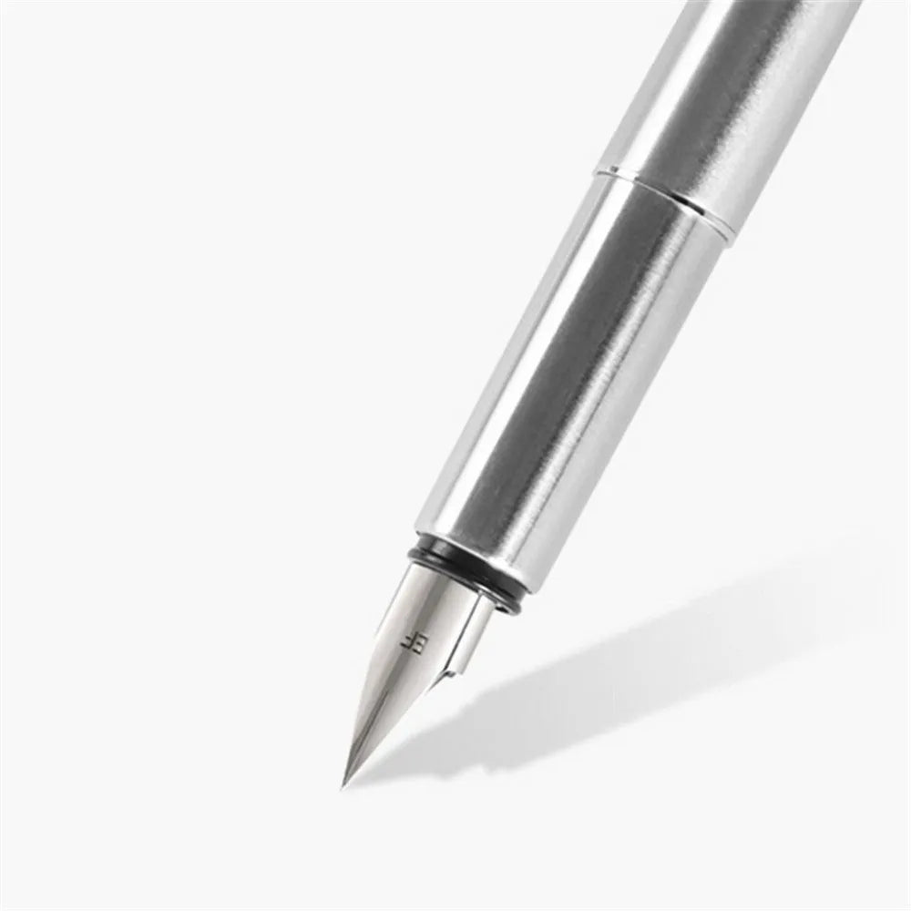 Jinhao all-steel fountain pen with stainless steel nib, available in EF or F tip, metal body