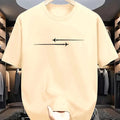 Printed cartoon pattern sports T-shirt in cotton blend fabric with round neck and loose fit