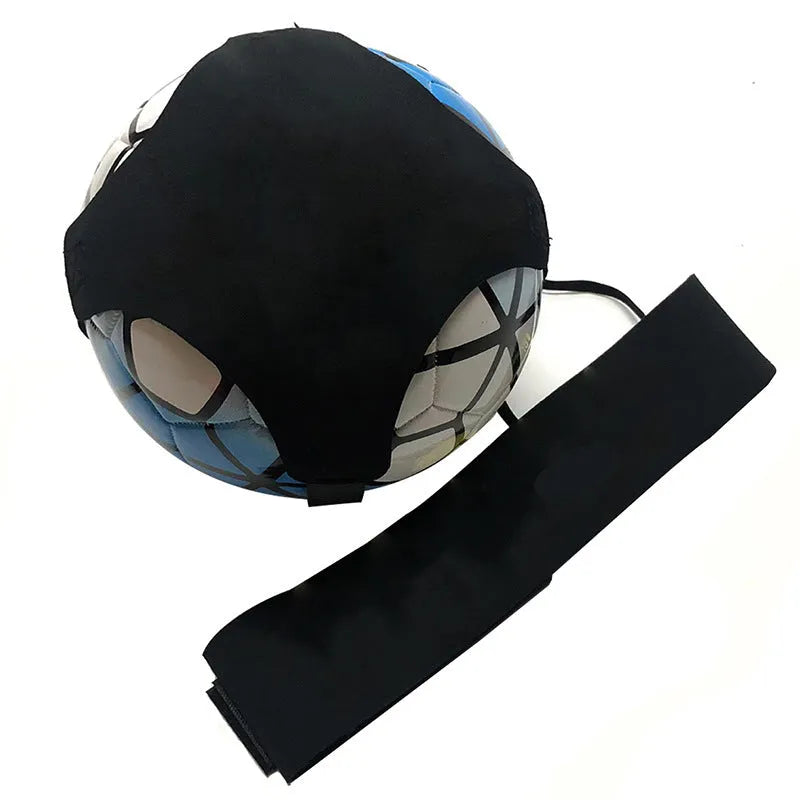 Purple neoprene football juggling training belt with pentagon pattern for solo practice drills