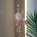 K9 crystal snowflake sun catcher Christmas decoration with AB colour finish