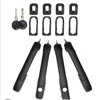 Black plastic car door handle set for SANTANA models, part number 173898081s