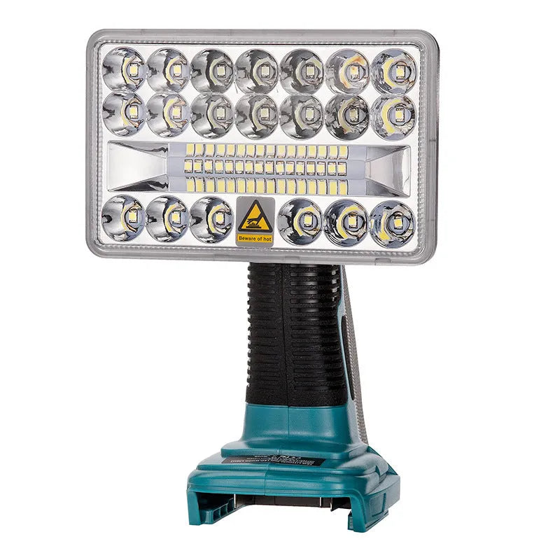 5-inch lithium battery outdoor LED lamp measuring 220 by 188 by 135 millimetres, shown in horizontal orientation