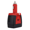 150W car inverter 12V to 220V 110V power adapter booster in red with dual cigarette lighter sockets