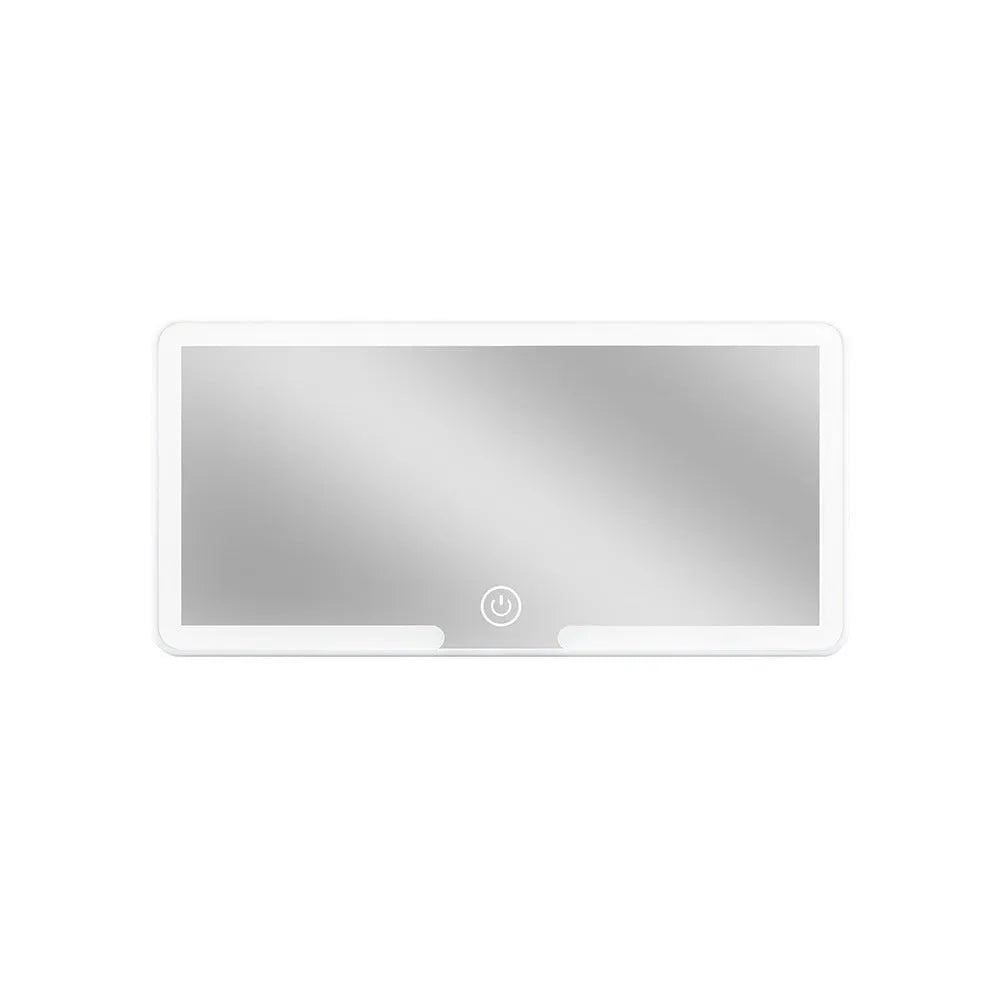 24cm automotive dimmable LED makeup mirror mounted on a car sun visor.