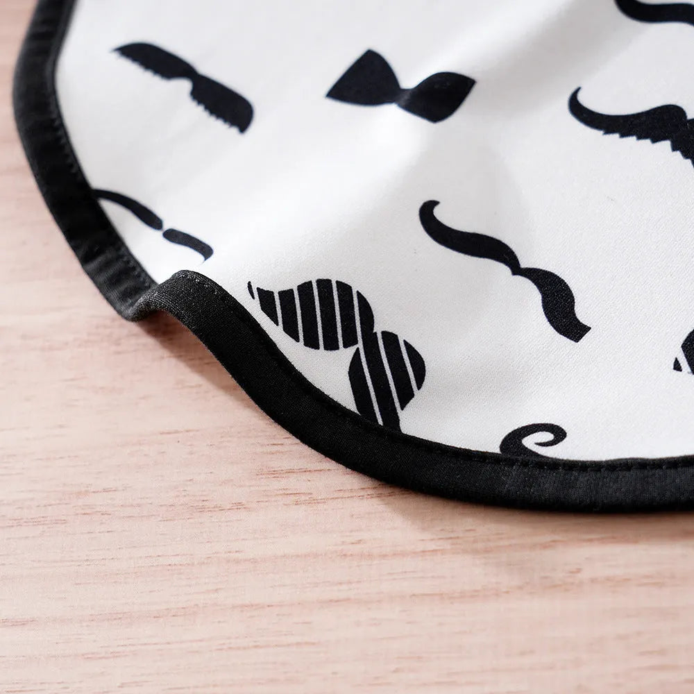 White Gentleman Beard polyester dog shirt for small dogs with S M L XL XXL sizing