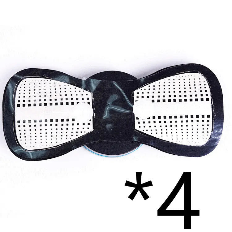 HQ-185 mini electric shoulder and neck massager in black with massage patches