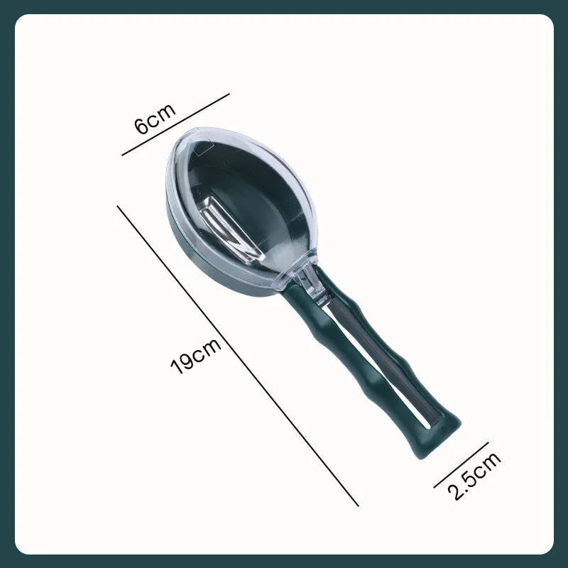Yellow peeling knife with protective plastic storage lid for fruits and vegetables