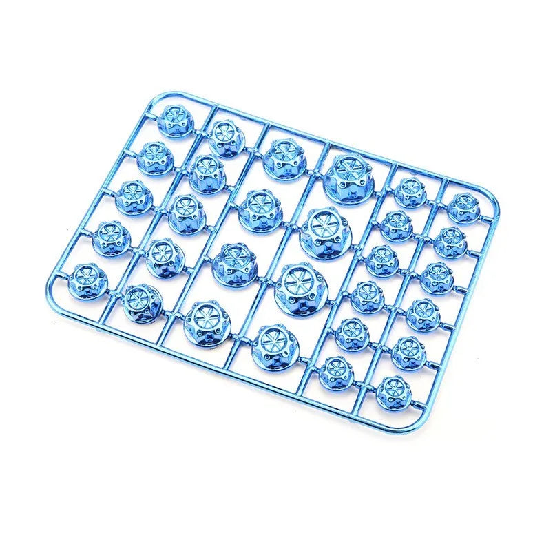 Set of 30 coloured ABS plastic screw caps for motorcycle engine bolt covering