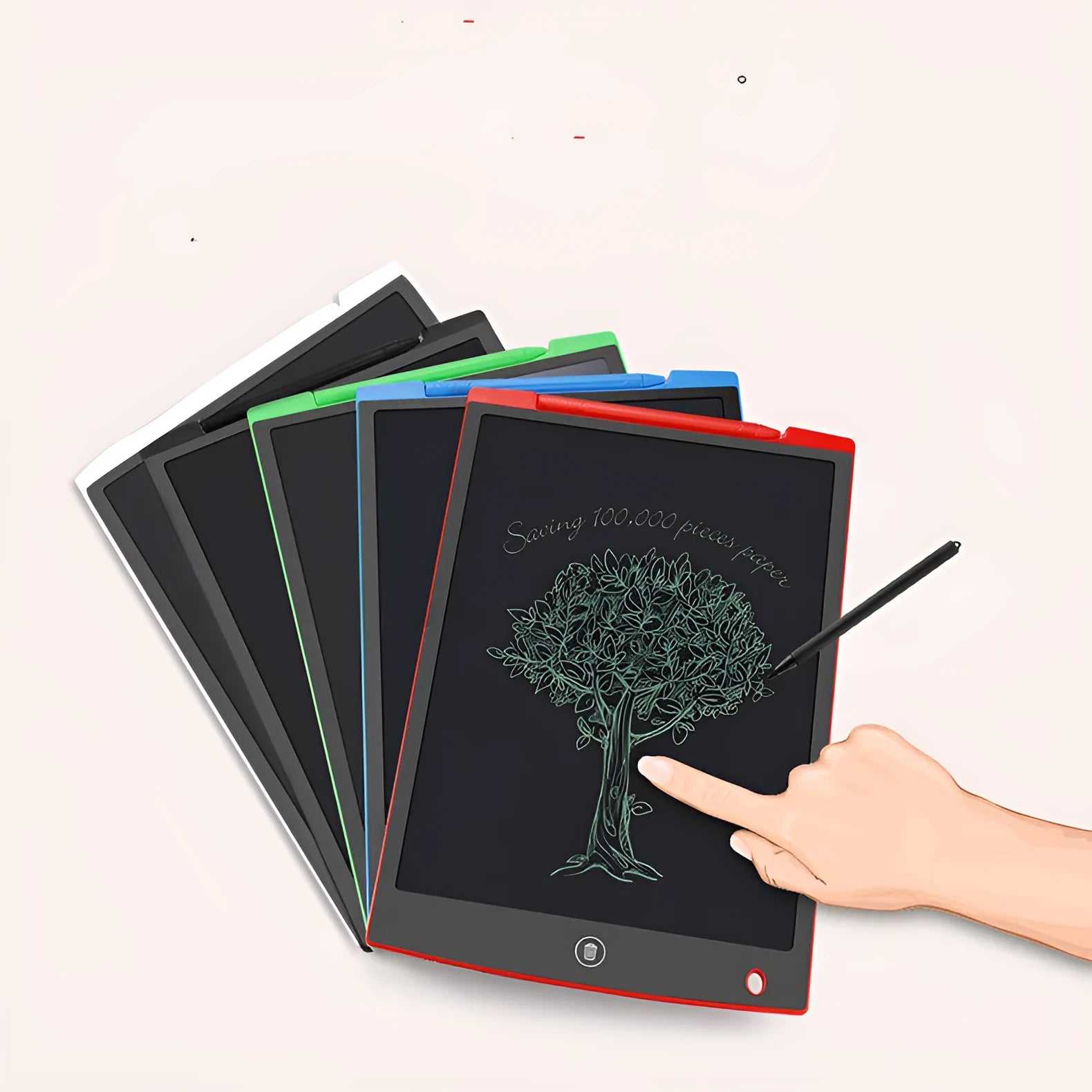 LCD electronic handwriting board for children in choice of colours and sizes with stylus.