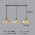 Modern crystal chandelier droplight with iron frame and LED lighting in black finish