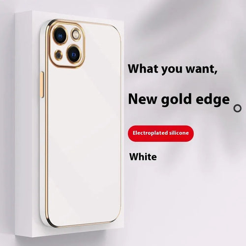 Simple 6D straight edge electroplated shockproof case for Apple iPhone 15 and iPhone 16 in mint green colour.