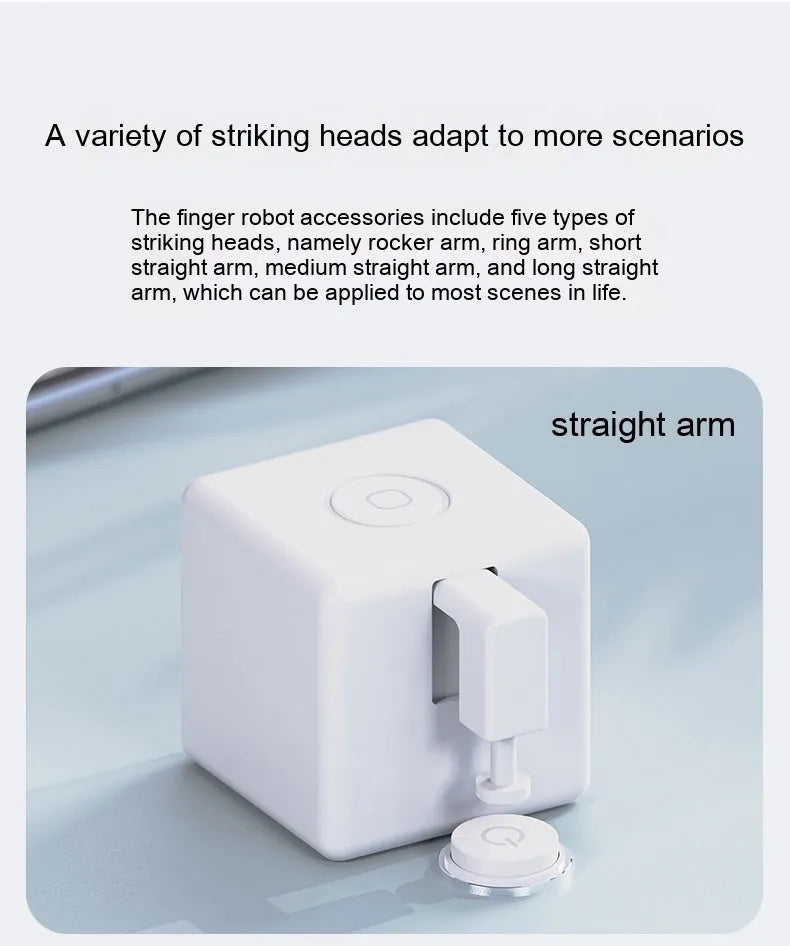 Intelligent Bluetooth finger robot voice control remote controller white on table