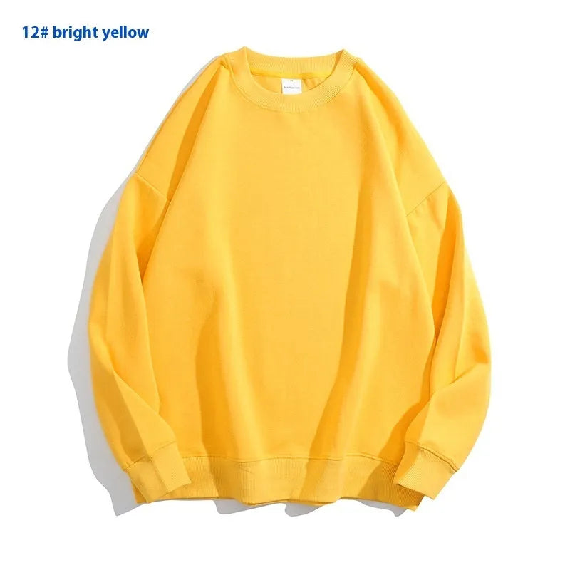 Cotton off shoulder pullover sweater in a loose fit, shown in a solid colour with long sleeves.