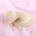 Handmade adjustable bow knot paper pet hat in cartoon style for dogs and cats, shown in multiple colours.