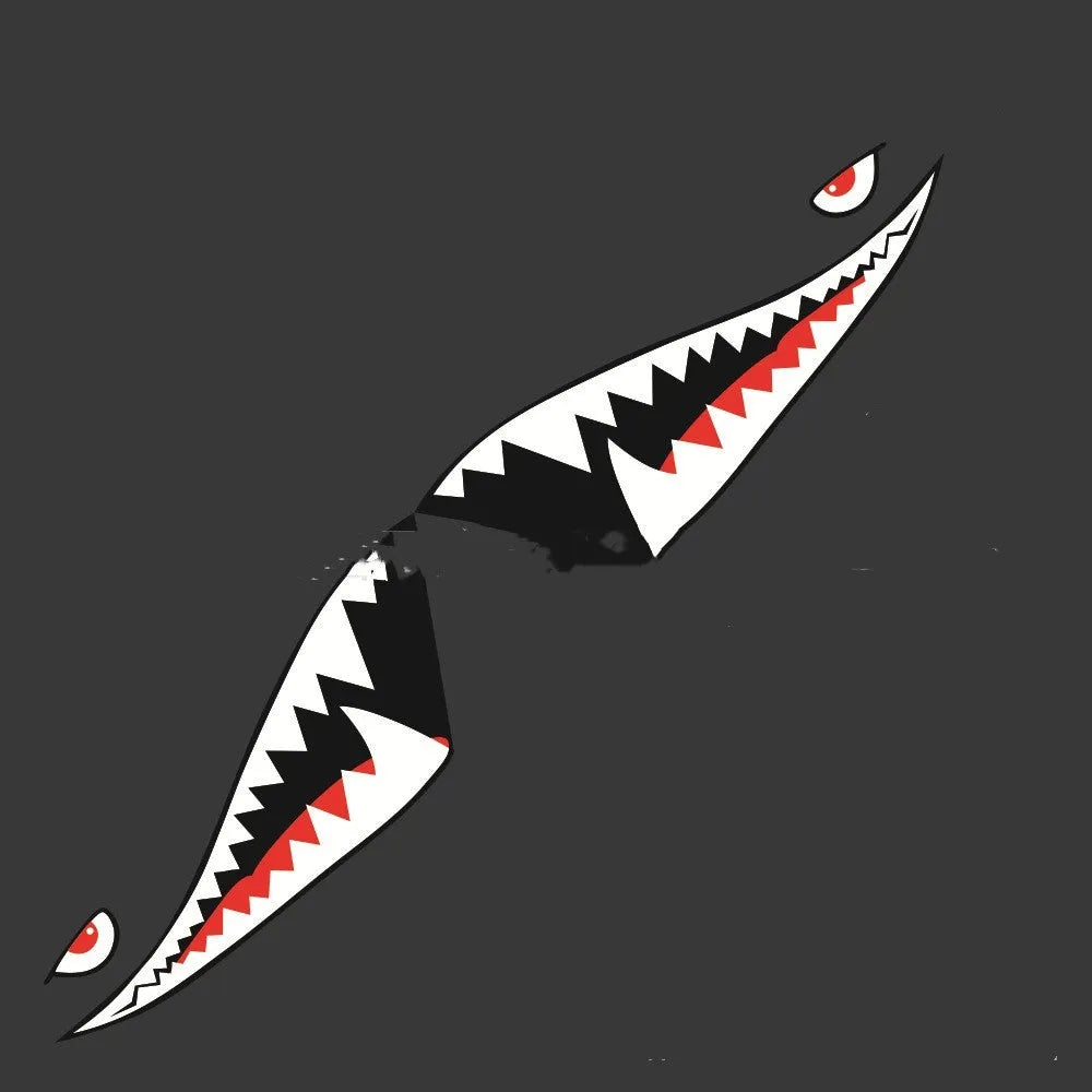 Large shark design PVC car body sticker for outdoor vehicle decoration