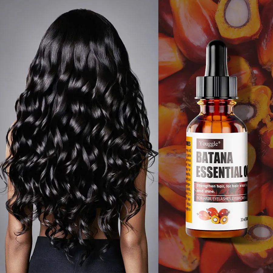 Organic Batana essential oil 30ml bottle for hair moisturising and repair