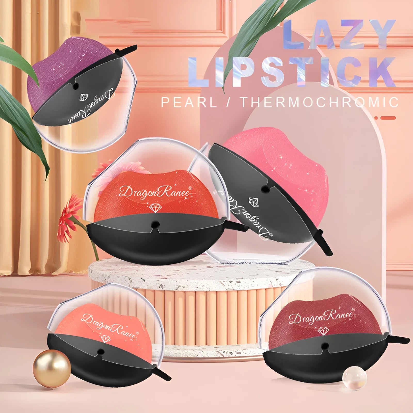 Lazy Lips Pearlescent Glitter Lipstick 9.8g in shade DR01 with pearlescent finish and water-shine effect