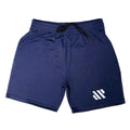 Men's metal silk fabric sports shorts in loose fit for running, shown in army green colour.