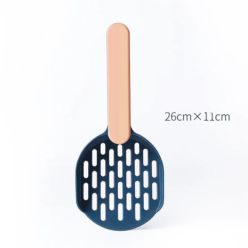 Plastic cat litter scoop in blue colour for pet waste removal