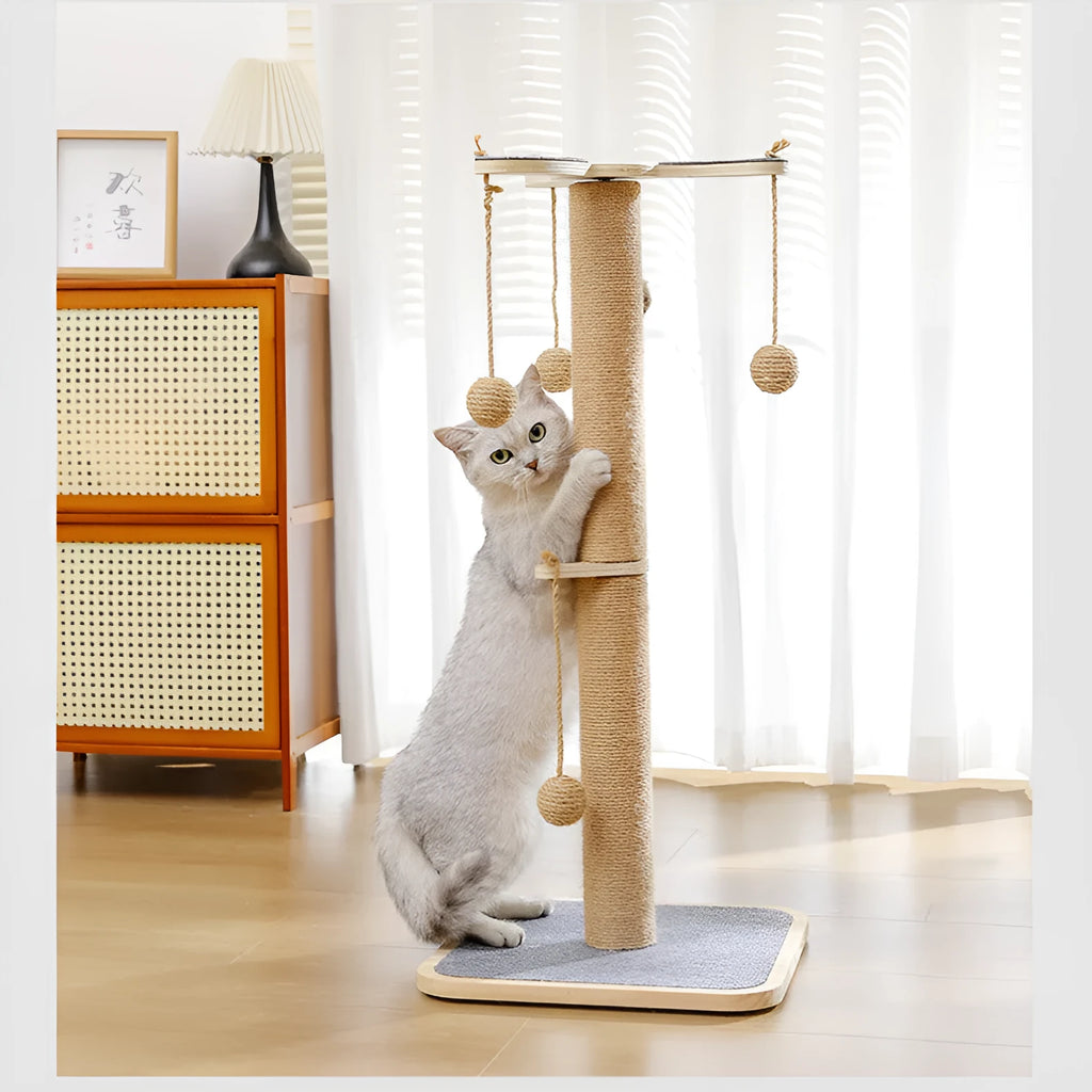 Scratch-resistant chip hanging ball cat climbing frame toy in windmill colour scheme