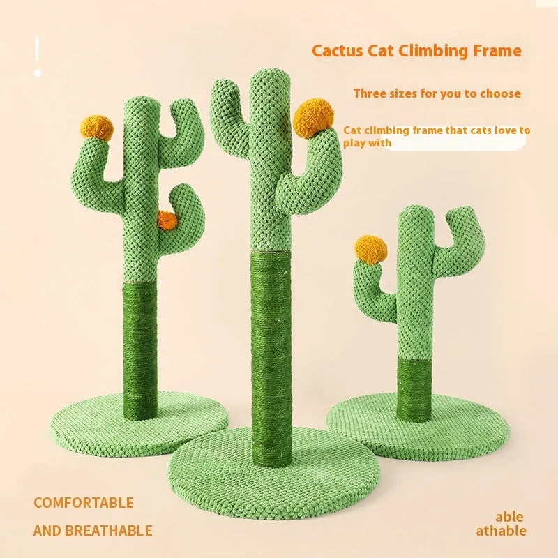 Masson cactus design cat scratching pole climber and coconut tree scratch board for pets