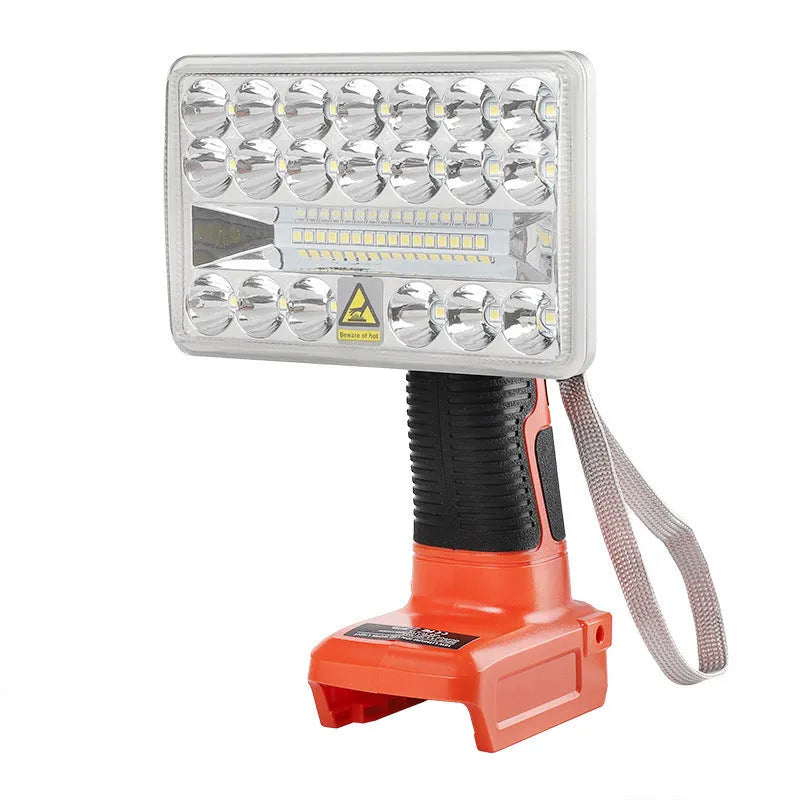 5-inch lithium battery outdoor LED lamp measuring 220 by 188 by 135 millimetres, shown in horizontal orientation
