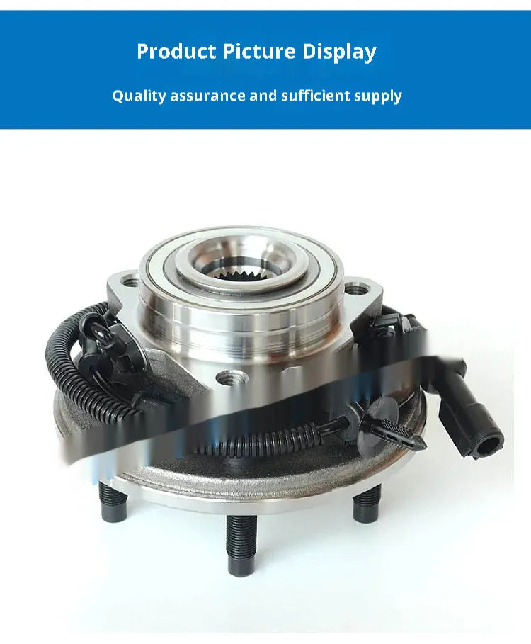 Black bearing steel wheel hub assembly for Ford Explorer with OE part numbers 515050 BR930456 1L24-1104AC 4L2Z1104AA