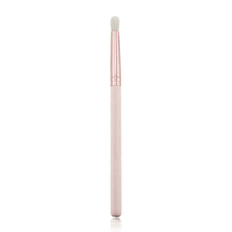 26-piece pink professional makeup brush set with wooden handles and wool bristles for face application
