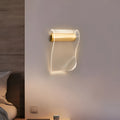 Fashion simple LED wall lamp with acrylic shade and iron material in living room setting