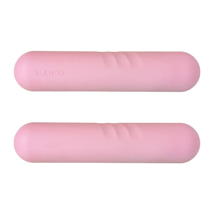 Silicone-edged hand-drawn dumbbell stick for non-slip fitness training in various colours