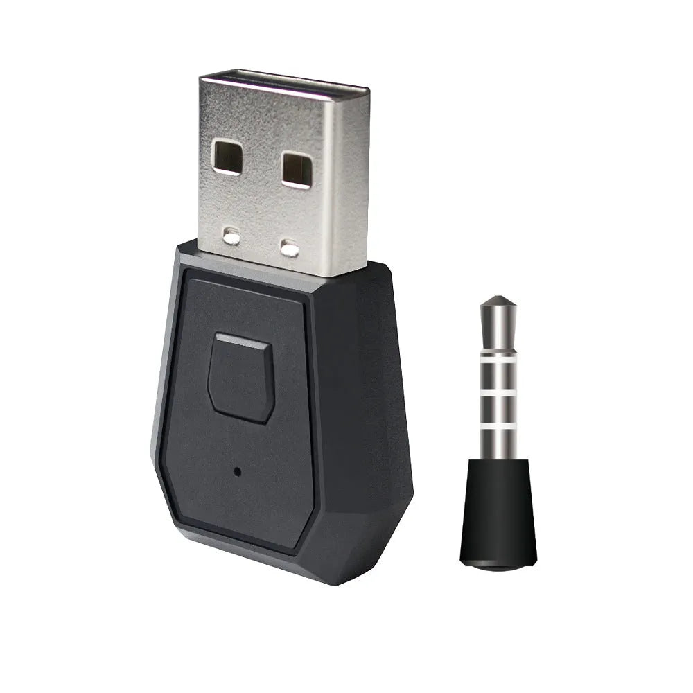 Black USB Bluetooth adapter for game controllers and headsets