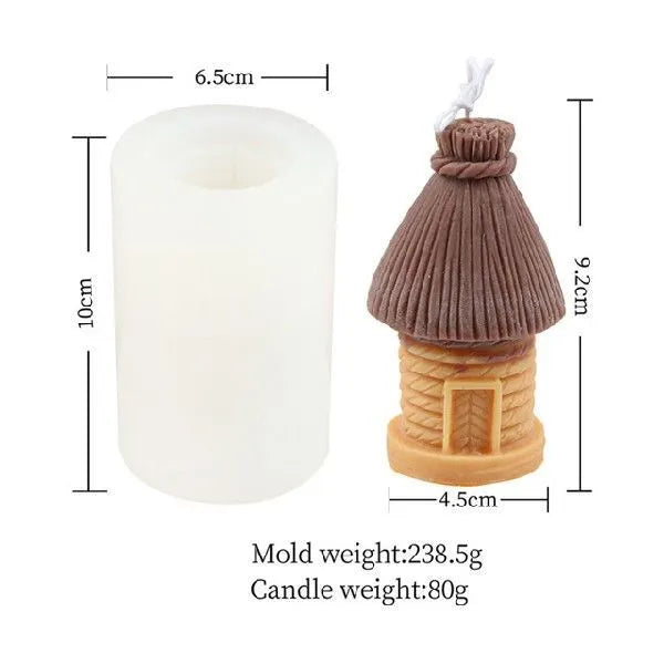 3D honeycomb silicone candle mould in white, irregular shape for DIY scented candle making