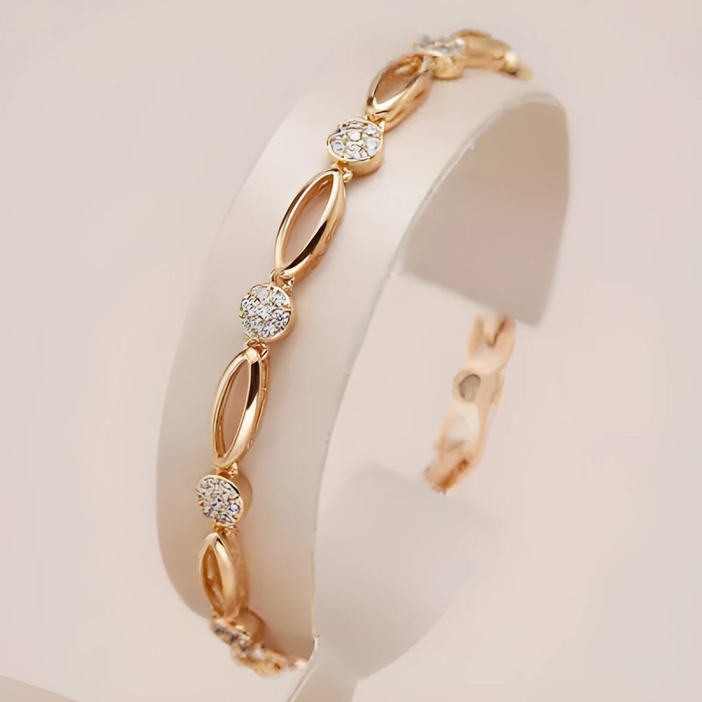 Golden hollow carved copper U-shaped bracelet for women with minimalist ins-style design