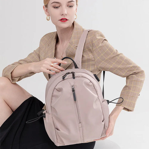 Women's Korean-style simple Oxford cloth business travel backpack in multiple colours with computer pocket and document pockets