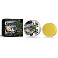 Car coating wax kit showing square wax block and applicator sponge for paint protection