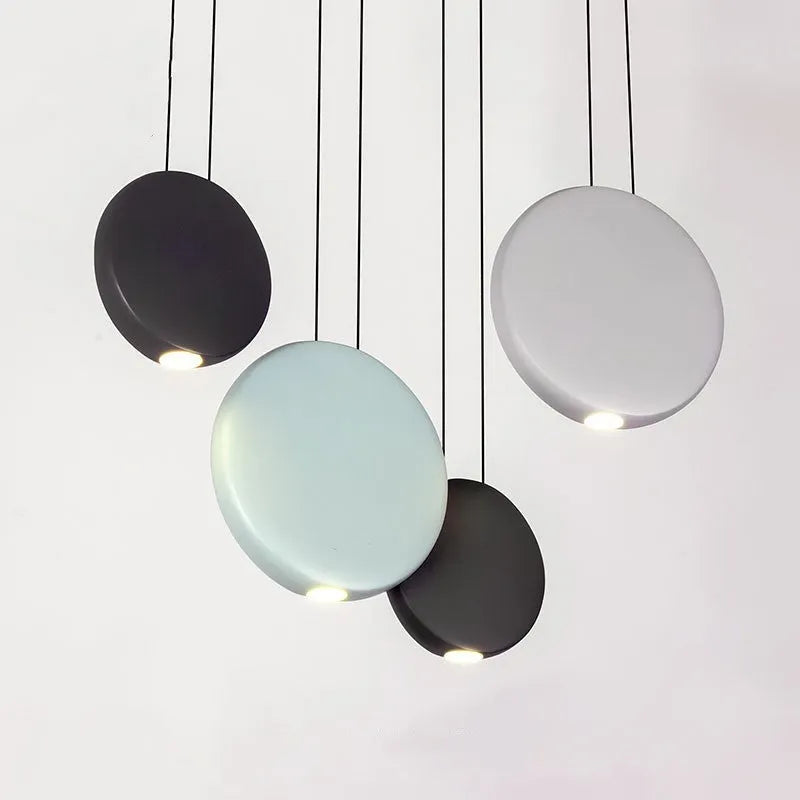 A round bar cosmos style LED chandelier with adjustable height, made from resin with a diameter of 480mm.