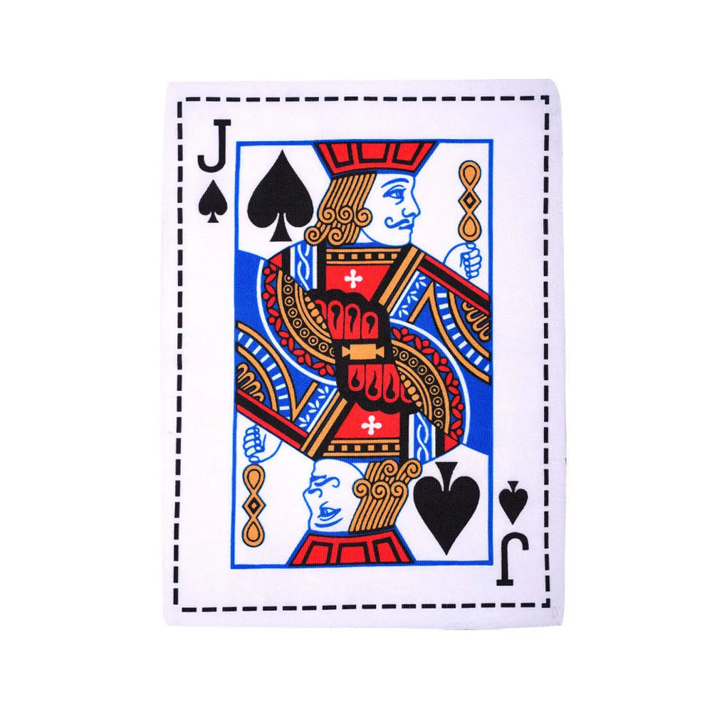 Tearproof squeaking dog toy in playing card or newspaper design for corgi and terrier breeds