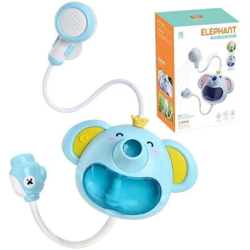 Electric elephant shower bubble machine plastic bath toy for toddlers 3-6 years