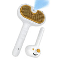 White pet grooming brush with water spray function for cats and dogs grooming