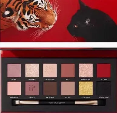 Explorer twelve-colour animal eye shadow palette showing multiple animal-inspired design options