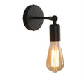American black industrial style small wall lamp wrought iron antique finish E27 fitting for indoor leisure venues