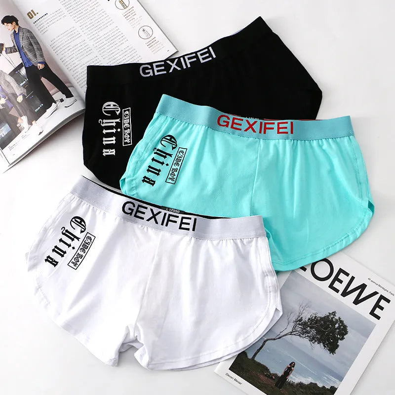 Men's loose fit cotton boxer briefs in multiple colours with mid waist design and antibacterial feature