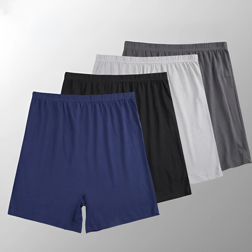 Men's solid colour modal boxers with high waist design in sizes XL to XXXXL