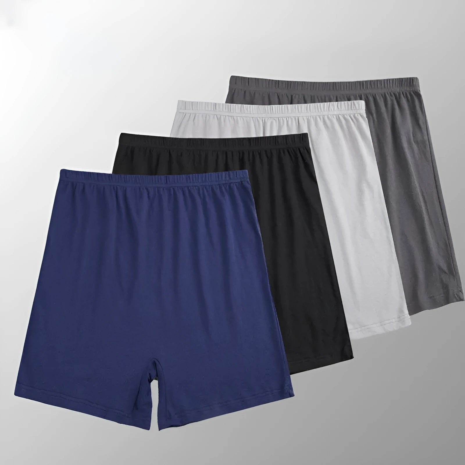 Men's solid colour modal boxers with high waist design in sizes XL to XXXXL