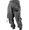 Printed 3D sweatpants for plus-sized men, polyester, light straight leg, available in colours
