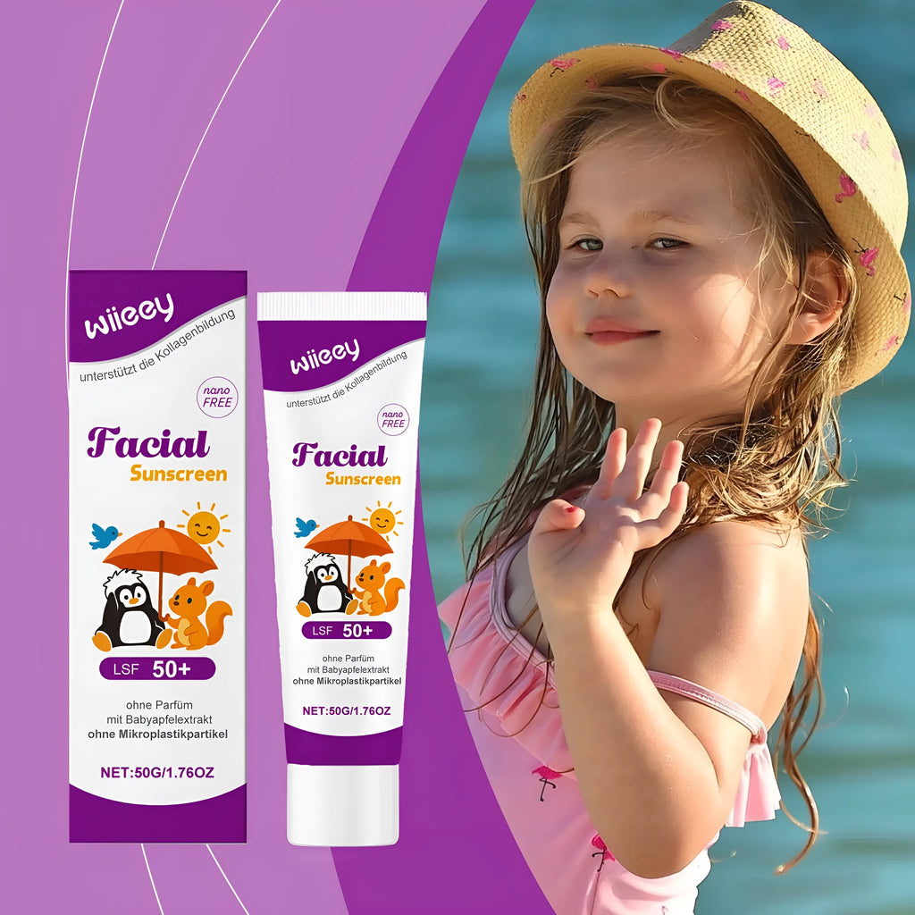 50g summer sunscreen cream tube with broad-spectrum UV protection ingredients